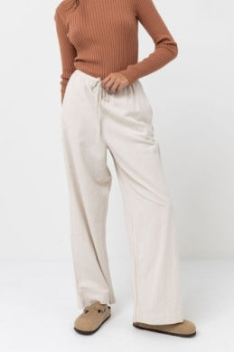 Rhythm Classic Drawstring Pant in Oat