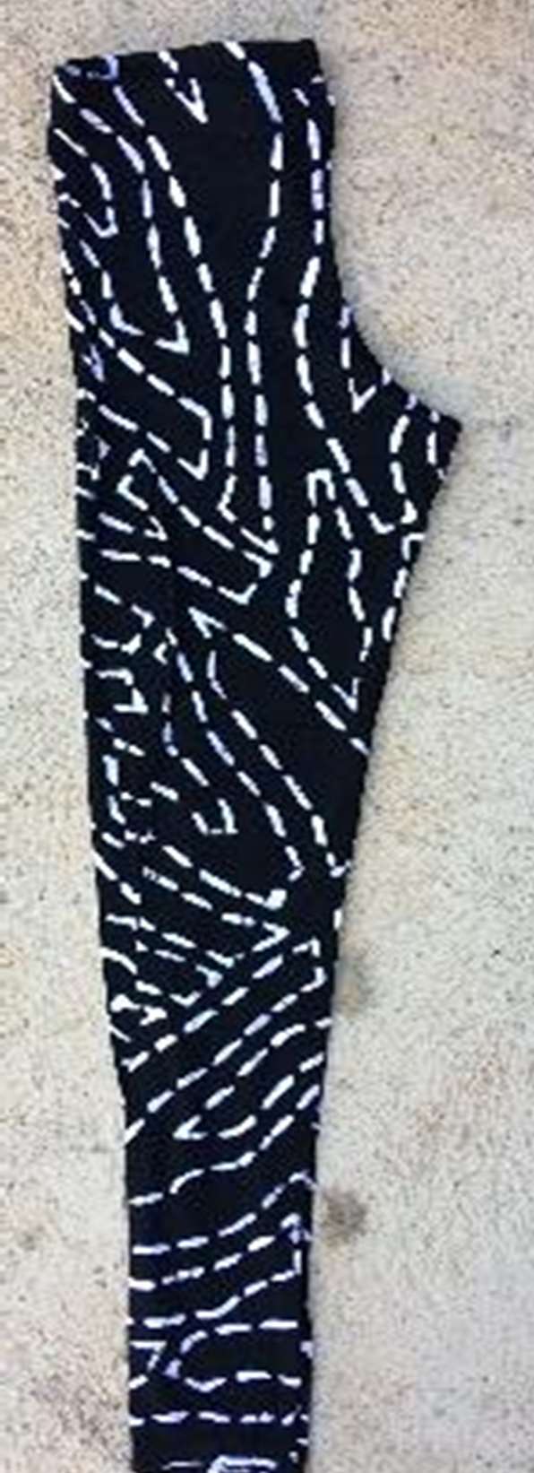 Handicraft Soul Women's Leggings - Black & White Zebra Lines