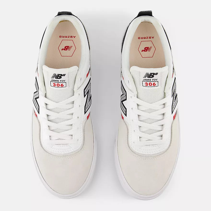 New Balance numeric Jamie Foy 306 - White with red