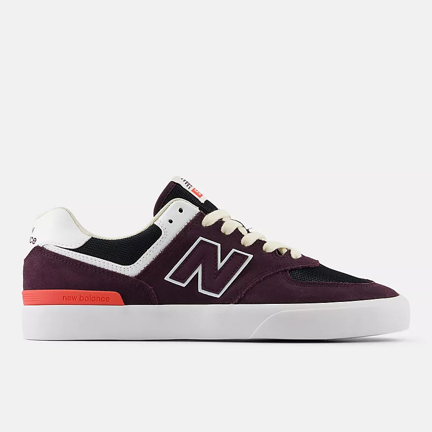 NB Numeric 574 Vulc : Plum brown with white