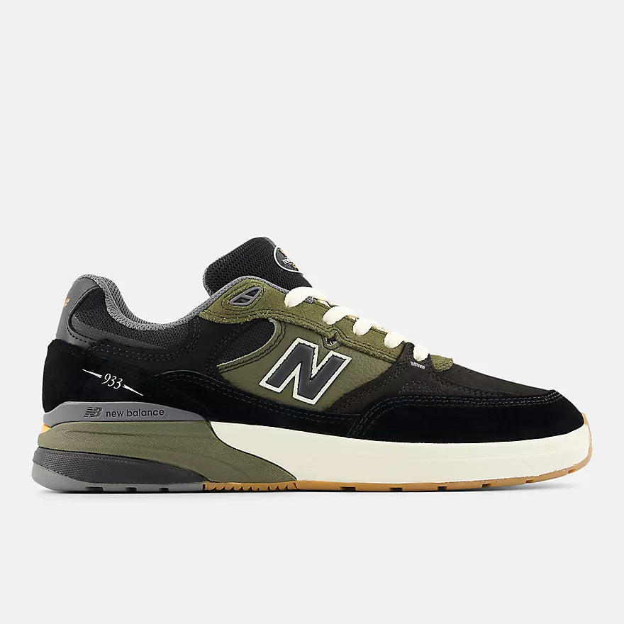 New Balance Numeric Andrew Reynolds 933 - Black with Dark Olive