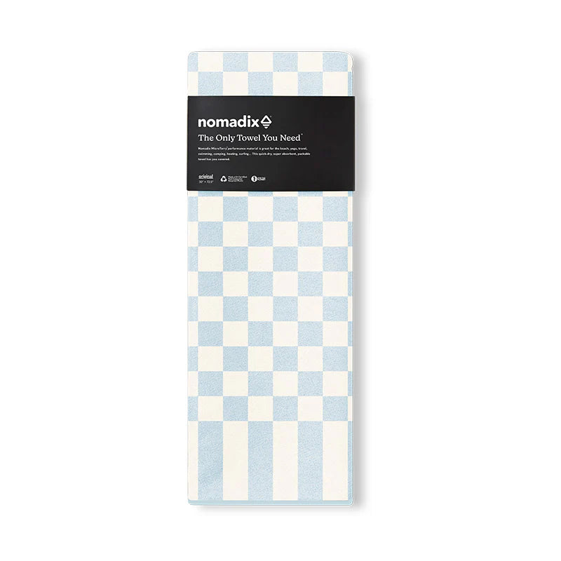 Nomadix Original Towel: Checked out pale Blue Sky