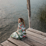 Nomadix Puffer Blanket Blanket: Palms Pink