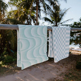 Nomadix Original Towel: Checked out pale Blue Sky