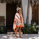 Nomadix Original Towel: Big Flowers Expedition Orange