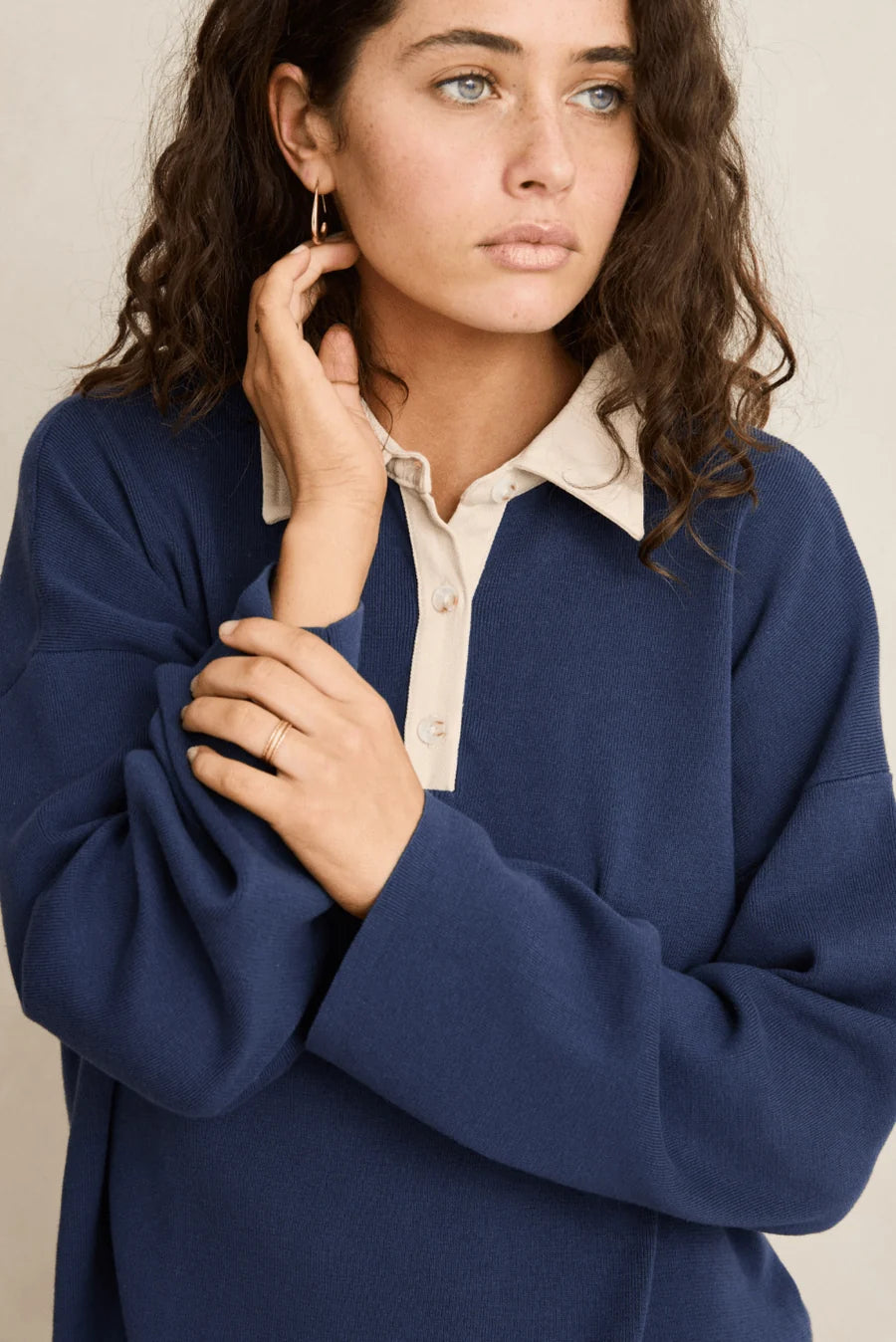 Rhythm Rugby Polo Knit Sweater