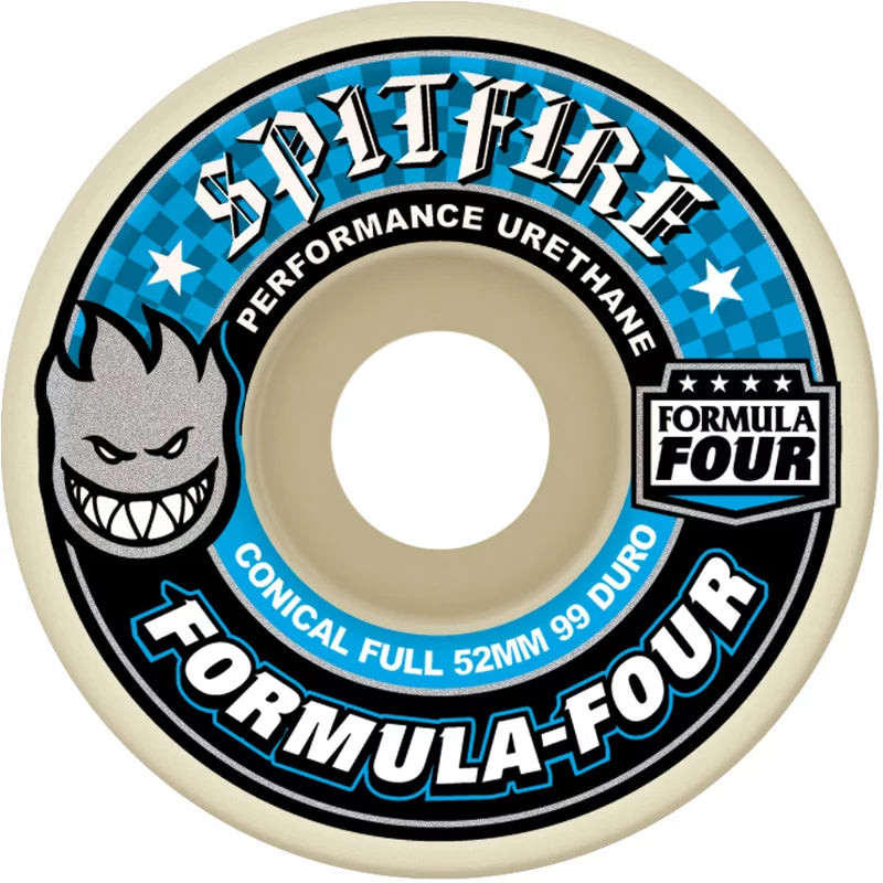 SPITFIRE FORMULA FOUR CONICAL FULL 99d SKATEBOARD WHEELS 54mm