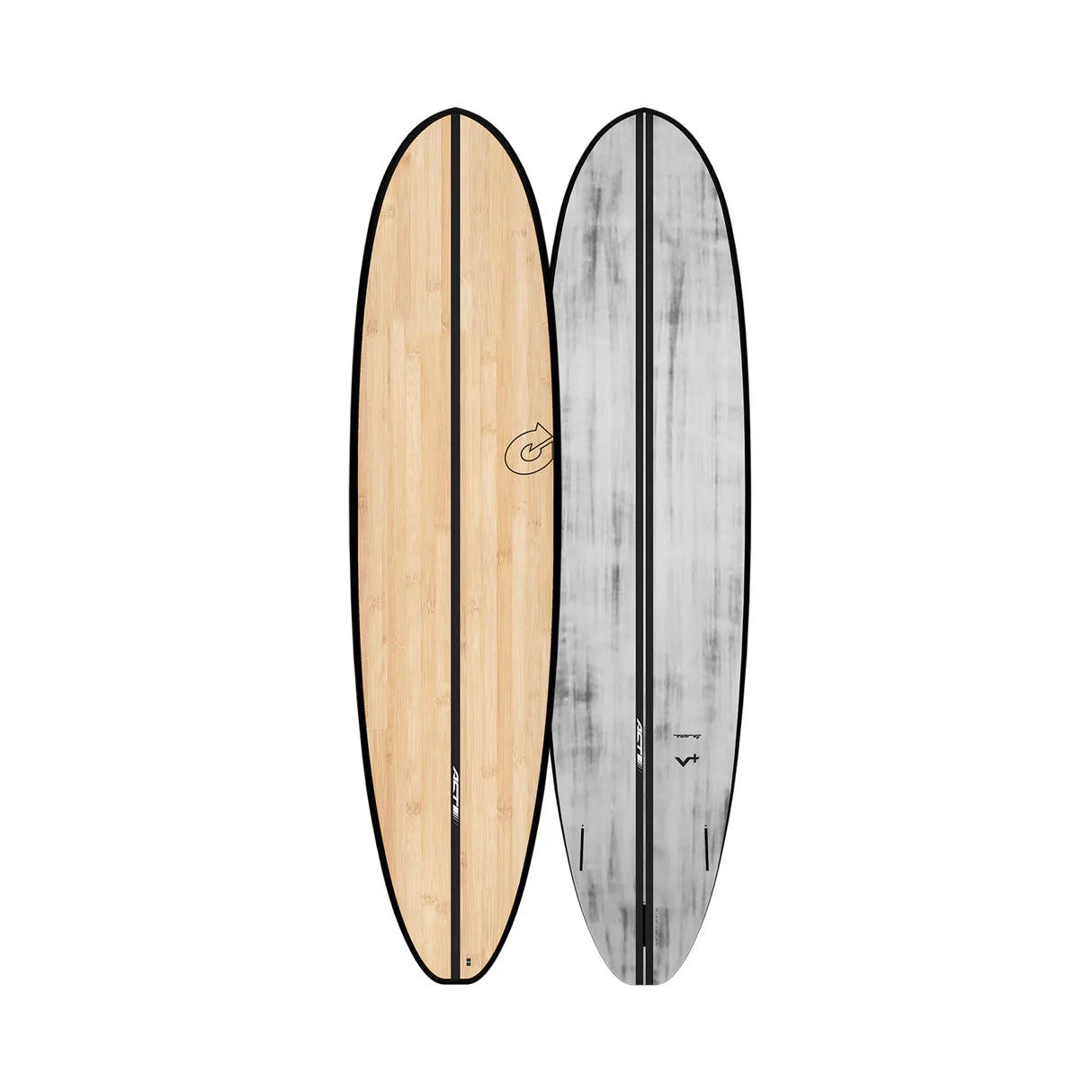 Torq ACT V+ Surfboard Black Rails + Clear Bamboo