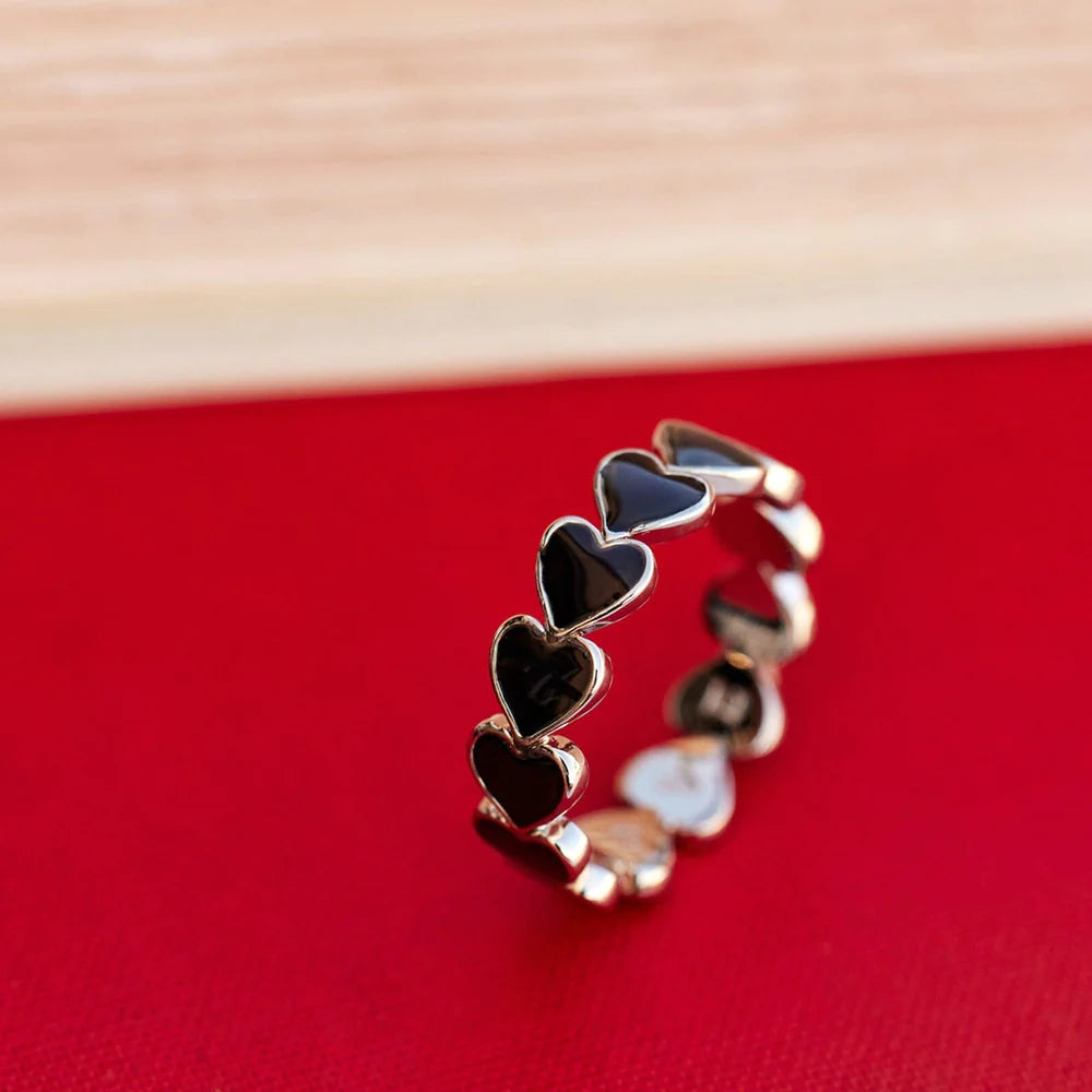 Puravida Mood Love Hearts Band Ring