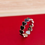 Puravida Mood Love Hearts Band Ring