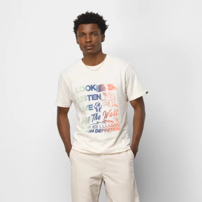 LOOK LISTEN LIVE T-SHIRT - ANTIQUE WHITE