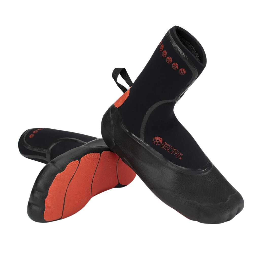 Custom 8mm Surf Boot Black & Red