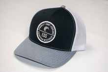 Load image into Gallery viewer, EOS Crest Low Crown Trucker - White/Black/Grey

