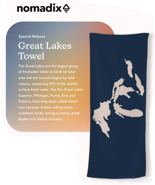 Nomadix Original Towel: Great Lakes